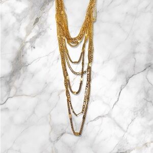 MULTI LAYERED GOLD NECKLACE CHAIN